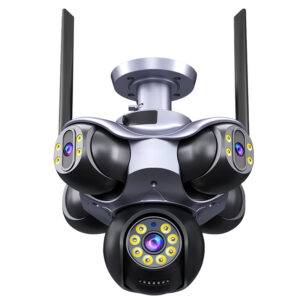 BeshTech Wi-Fi Outdoor Security Camera, 25MP Five-Lens Five-PTZ CCTV with Multi-View Monitoring